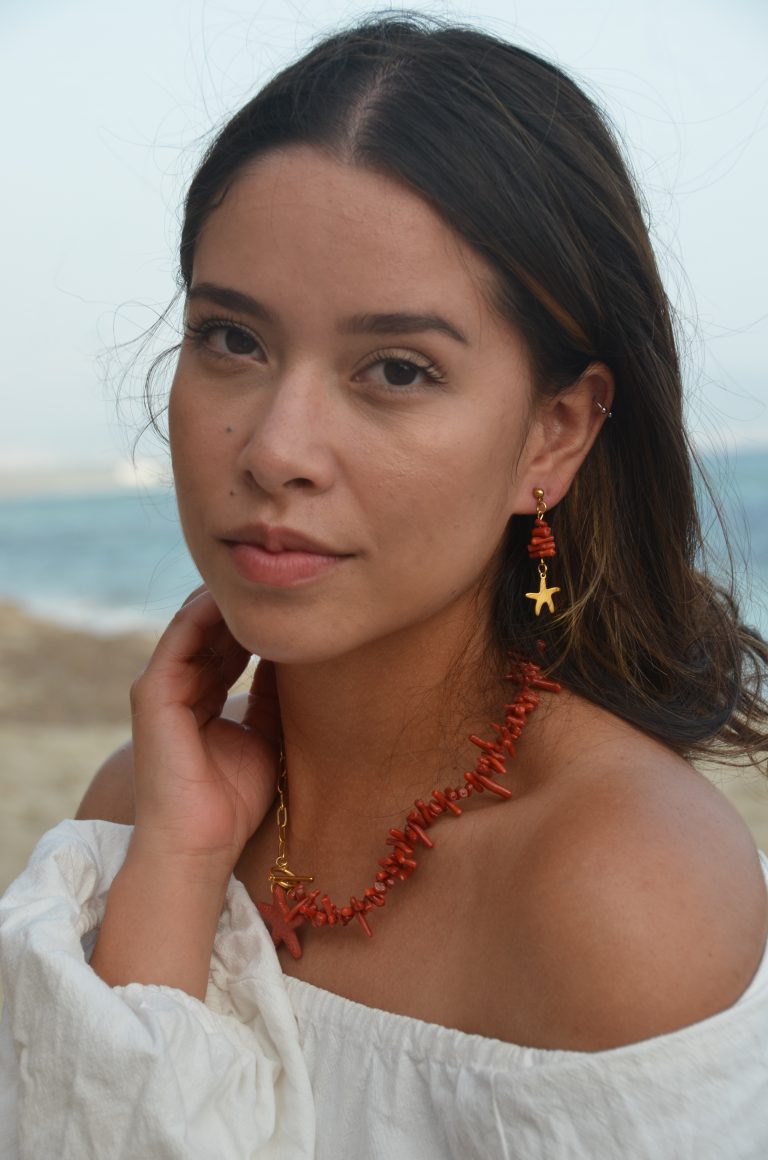 Conjunto Coral Ginkgo creations