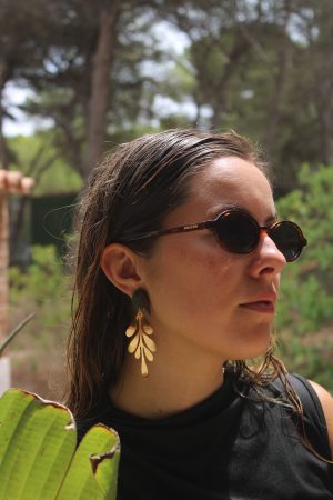 pendientes ginkgo olivo